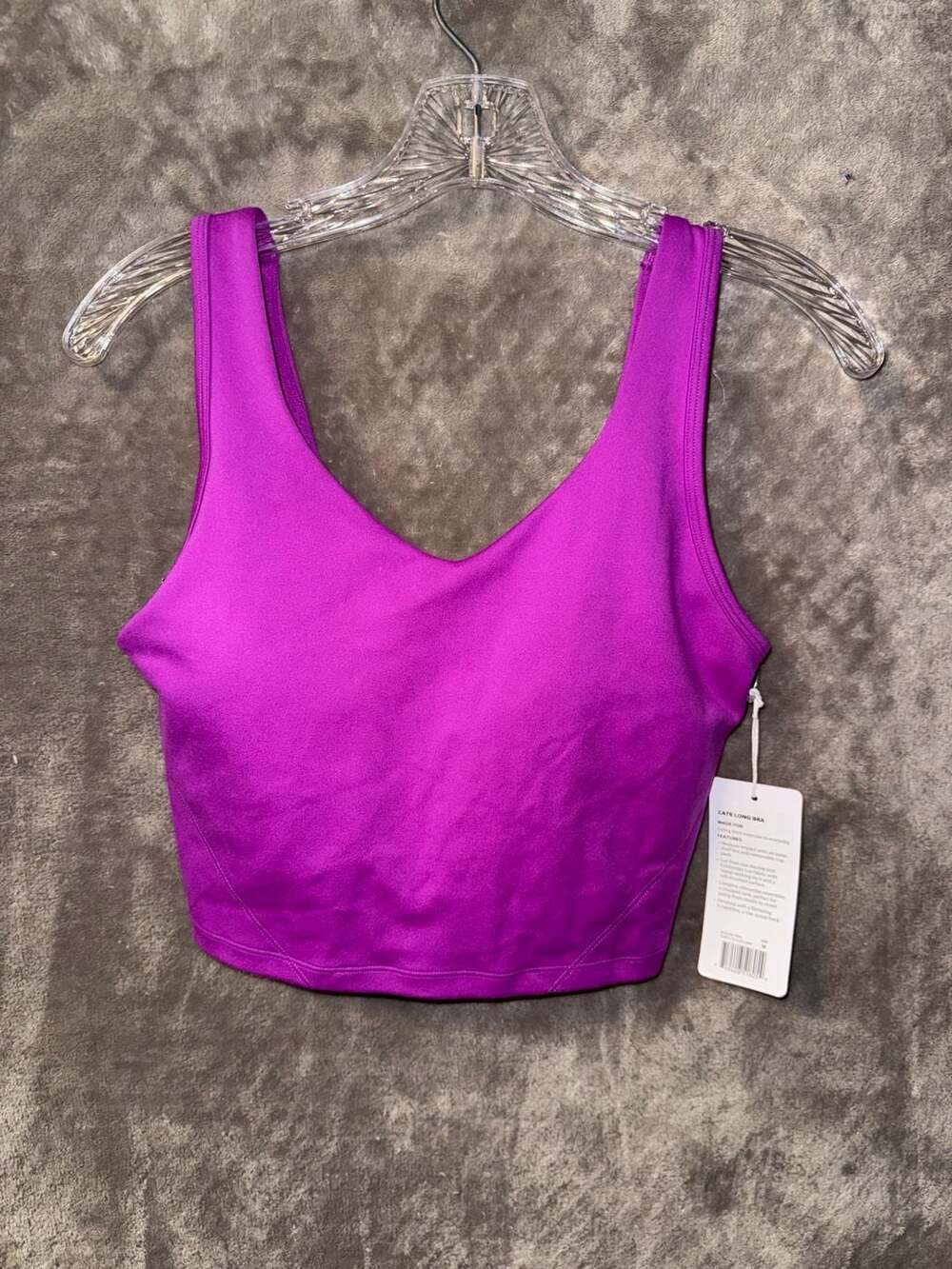 Balance Collection Cate Longline Bra Crop Tank in Purple Cactus Flower